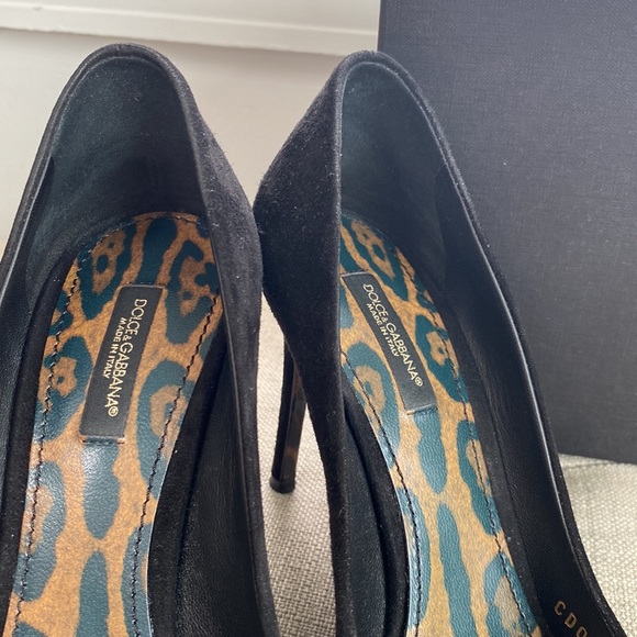 Dolce & Gabbana Black Kate Leopard Heels - Picture 4 of 9